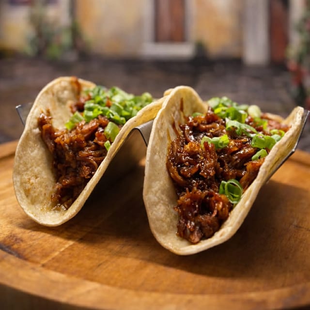 CHIPOTLE BBQ TACOS-.