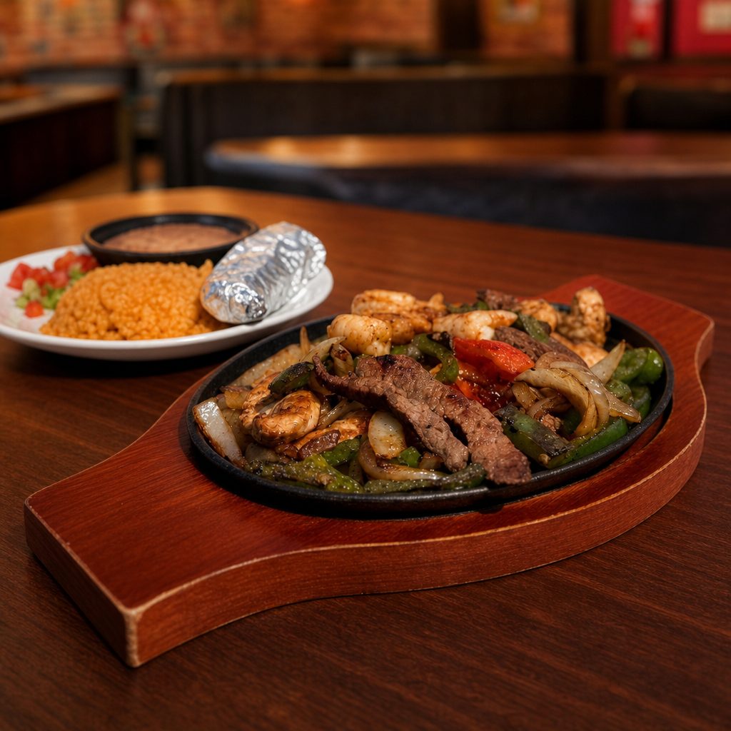 SIZZILING FAJITAS.