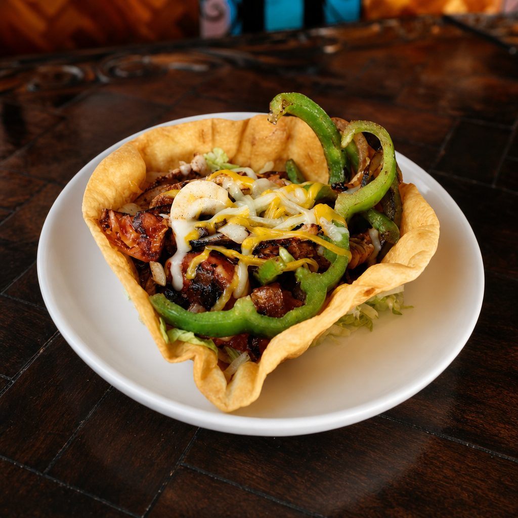 CHICKEN FAJITA SALAD.