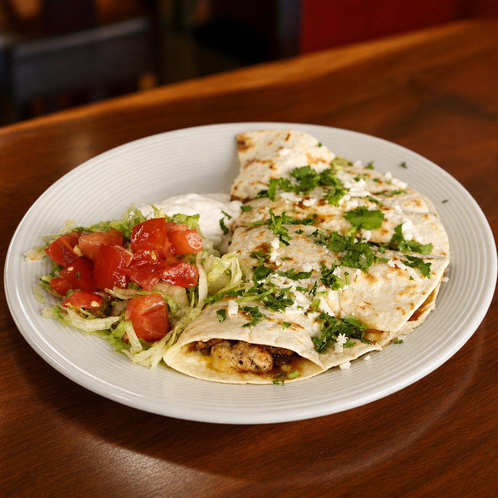 CHICKEN FAJITA QUESADILLA.