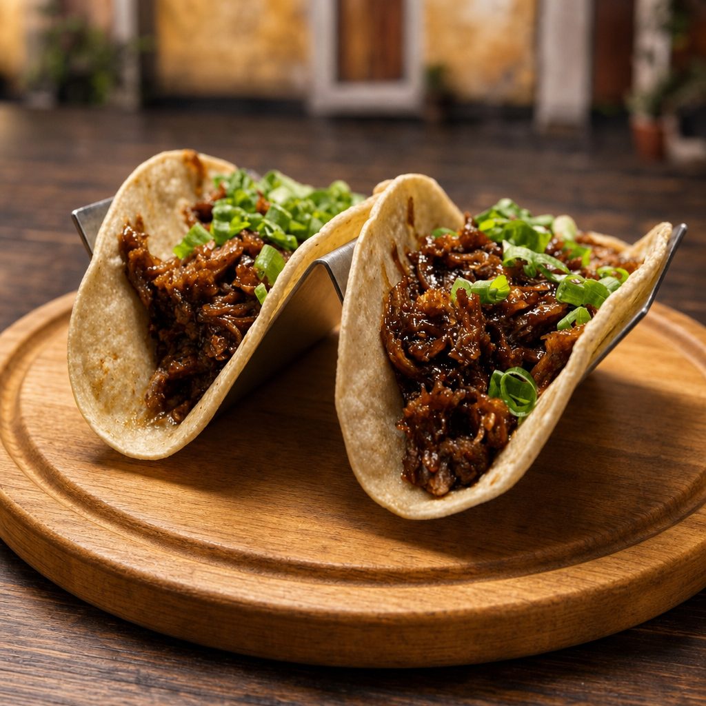 CHIPOTLE BBQ TACOS-.