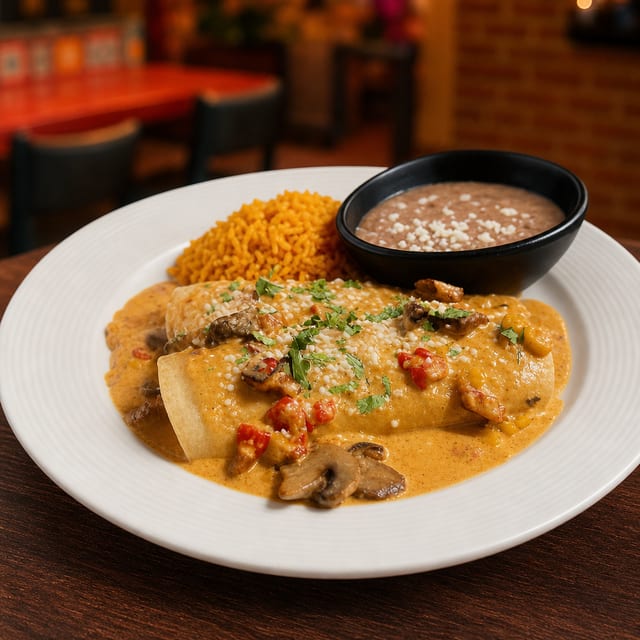 ENCHILADAS DEL MAR SHRIMP & SCALLOPS.