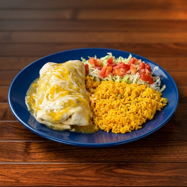 MEAT & BEANS BURRITO.