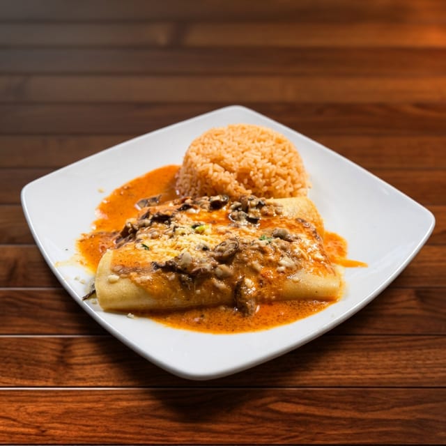 SPINACH ENCHILADAS.